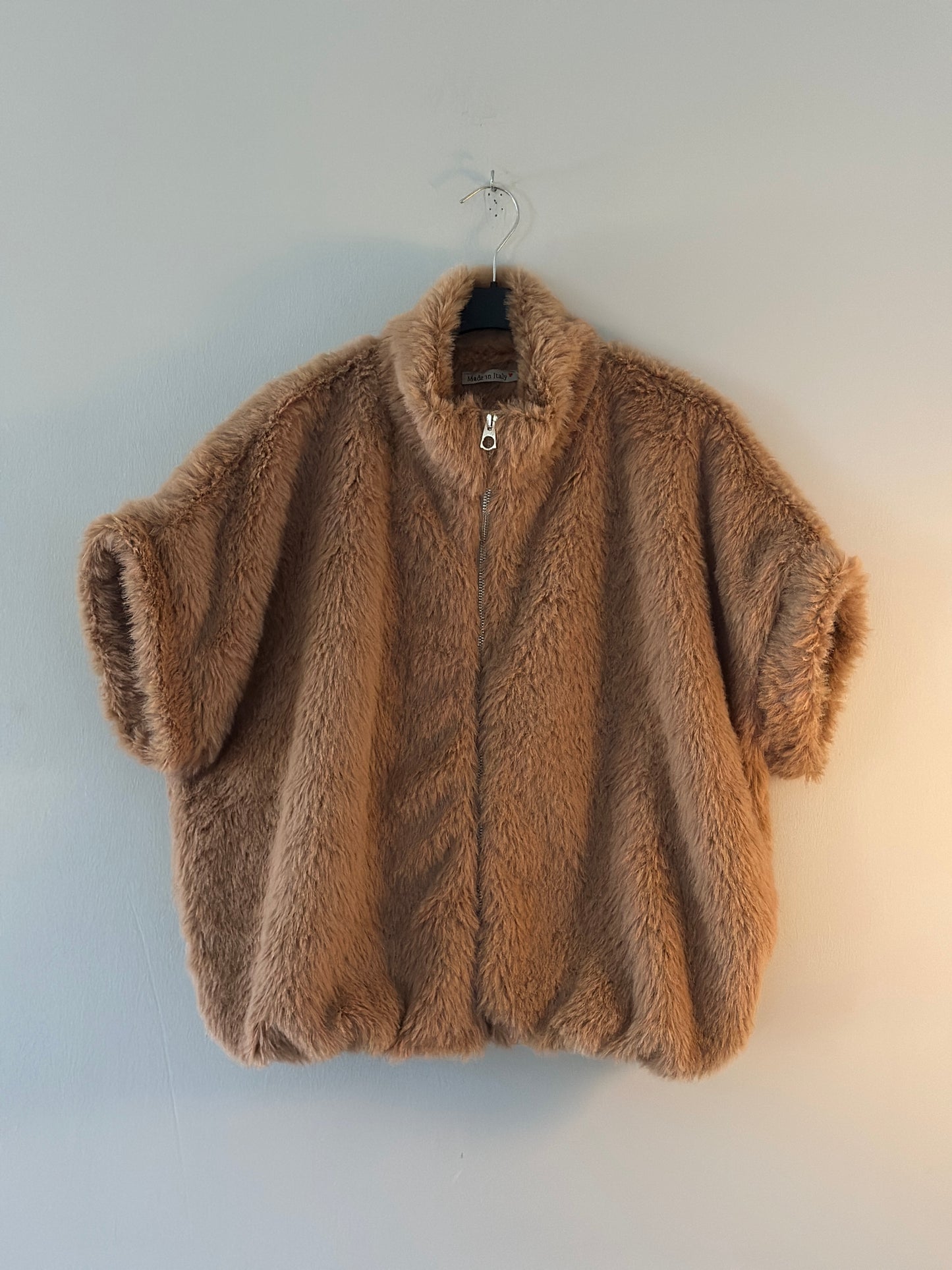 Gosig väst ”NADJA” med dragkedja - Beige