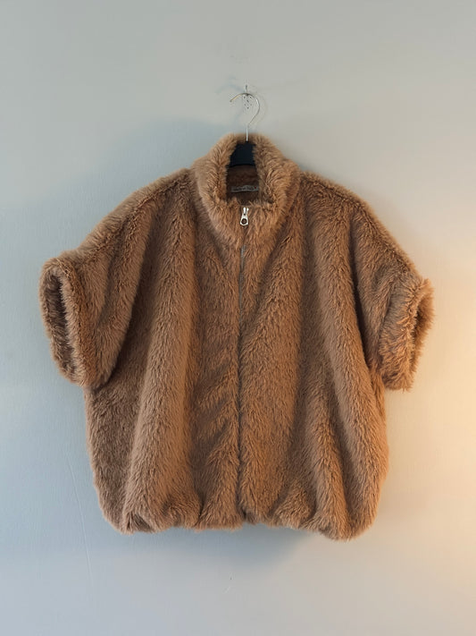 Gosig väst ”NADJA” med dragkedja - Beige