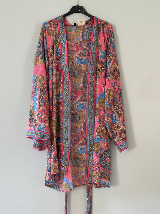 Kimono ”SAKHI” kort - Rosa