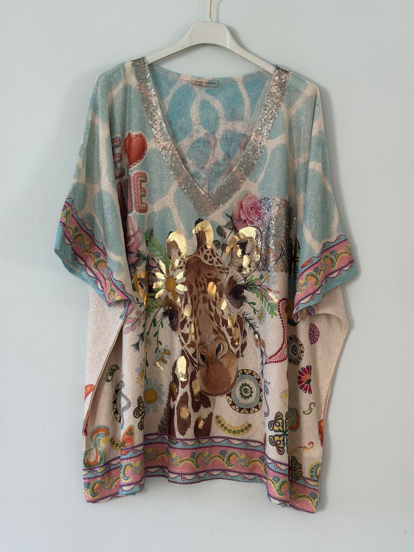 T-shirt ”Giraff” - Turkos