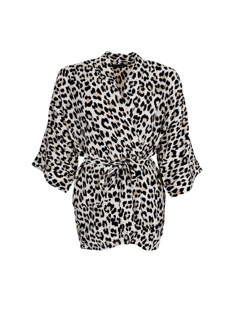 Black Colour, BCLUNA Short Kimono - Leopard