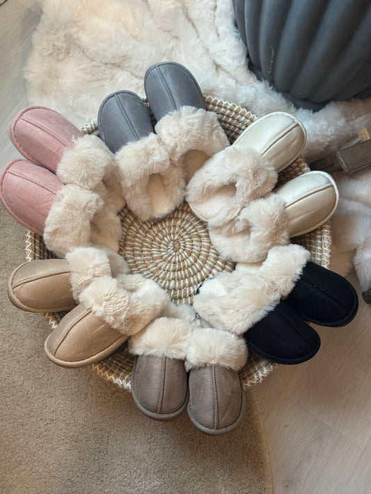 Morgontofflor - Blå/Beige/Svart/Camel/Grå/Rosa/Taupe