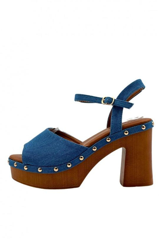 Sandaler med hög klack - Jeans