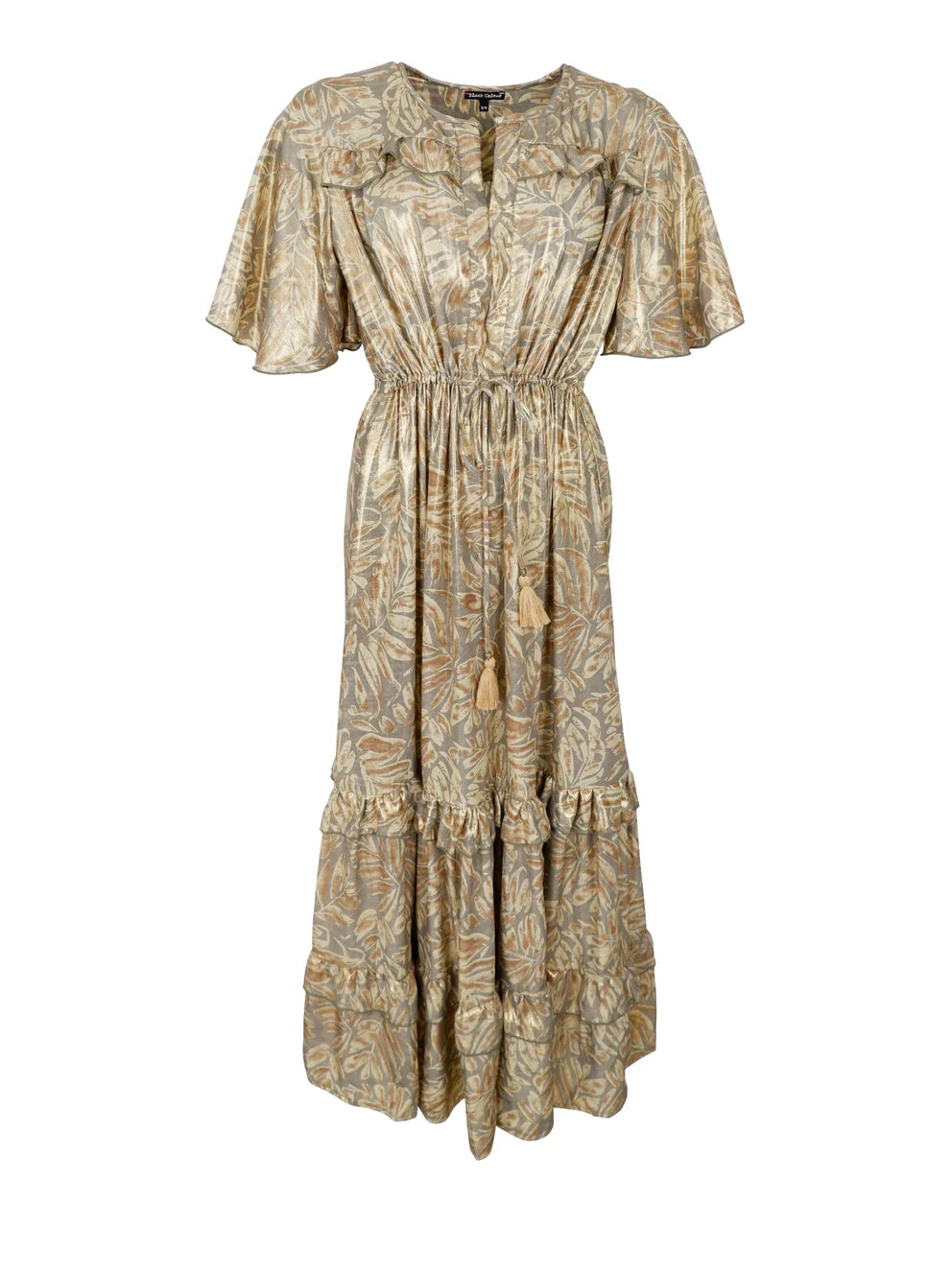 BCLUNA LONG FLARED DRESS - GOLDEN SAND