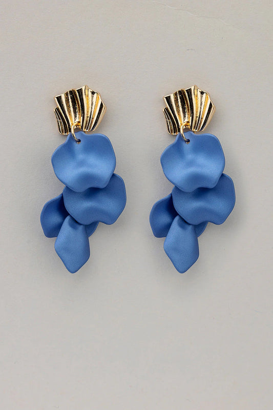 Bow 19, WAVE EARRINGS DARK PEARL -BLUE