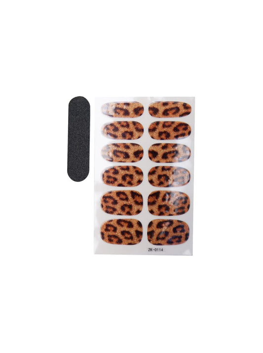Black Colour, BCZOLA nail stickers - Leo/Zebra
