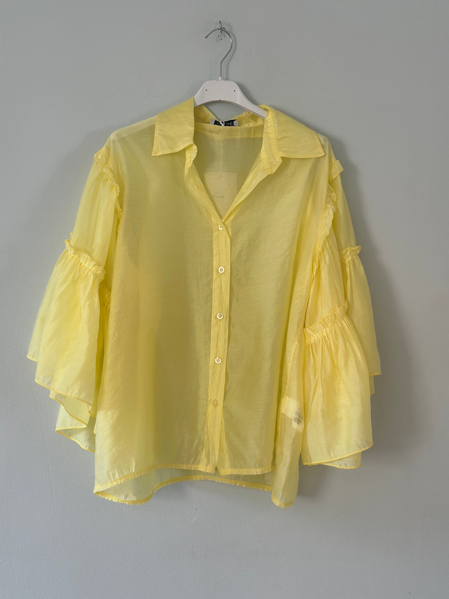 Blus ”Susanne” med vida ärmar - Gul