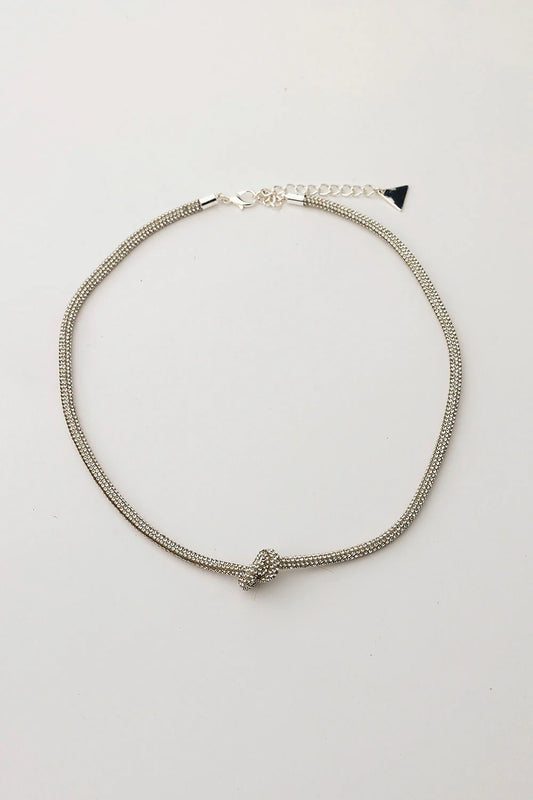 Bow 19, CARRIE THIN NECKLACE - SILVER