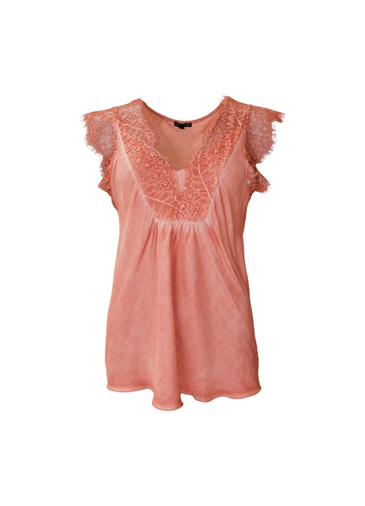 Black Colour, BCBILLY lace top - VINTAGE DYED - Dust Rosé