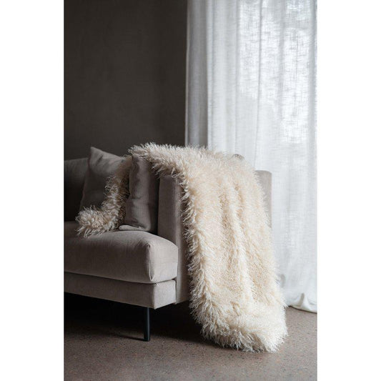 Fondaco, Pläd Curly - Offwhite