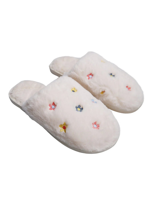 Black Colour, BCDAISY SLIPPERS - OFF WHITE