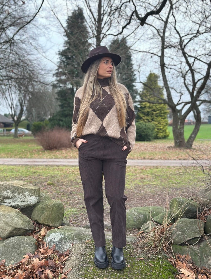 Manchester byxor ”Beata” - Brun/Camel