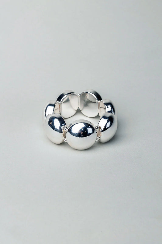 Bow19, BIG ELASTIC BRACELET - SILVER
