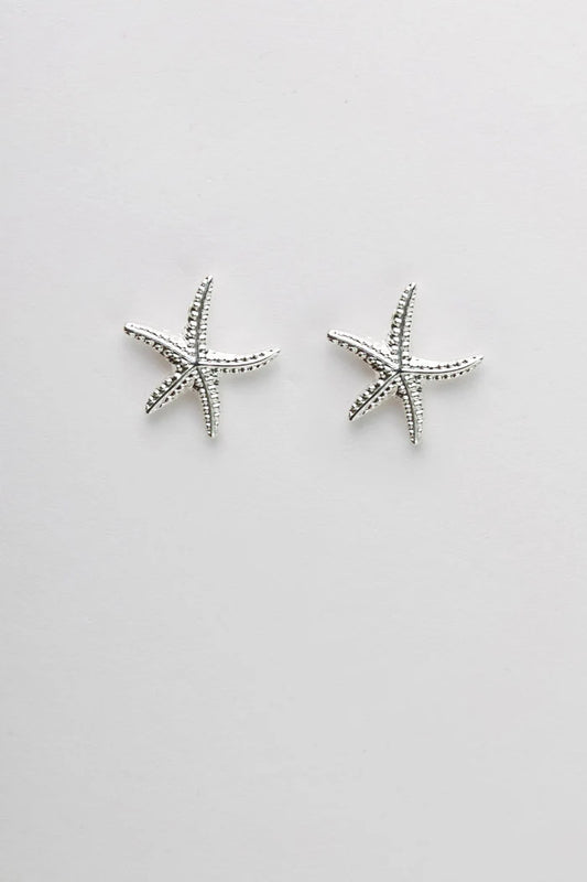 Bow19, STARFISH STUDS - SILVER