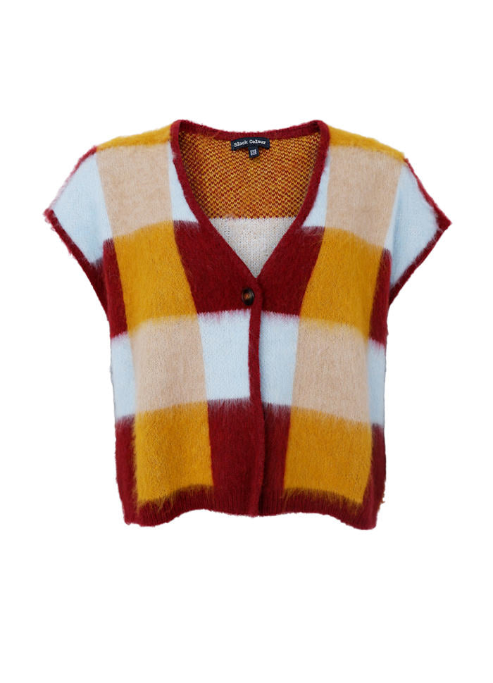 Black Colour, BCCHESS knit vest - Plum Mix