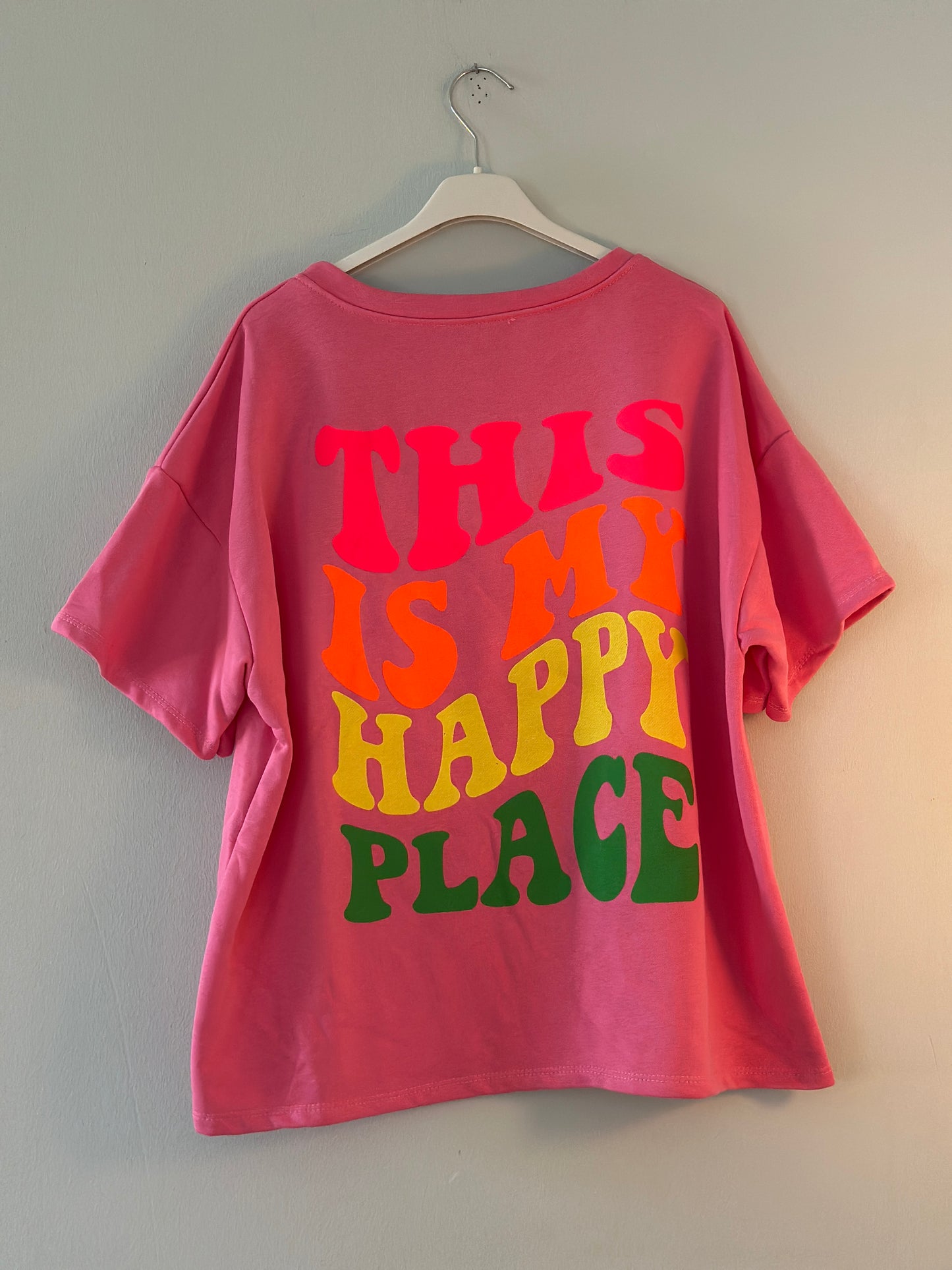 Collegetröja ”My Happy Place” - Cerise