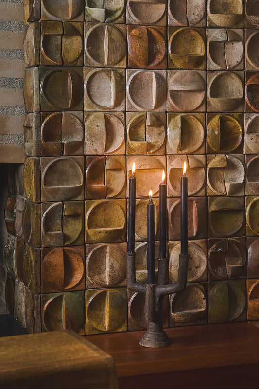 Olsson & Jensen, Yussi ljusstake 4 armar - Brun