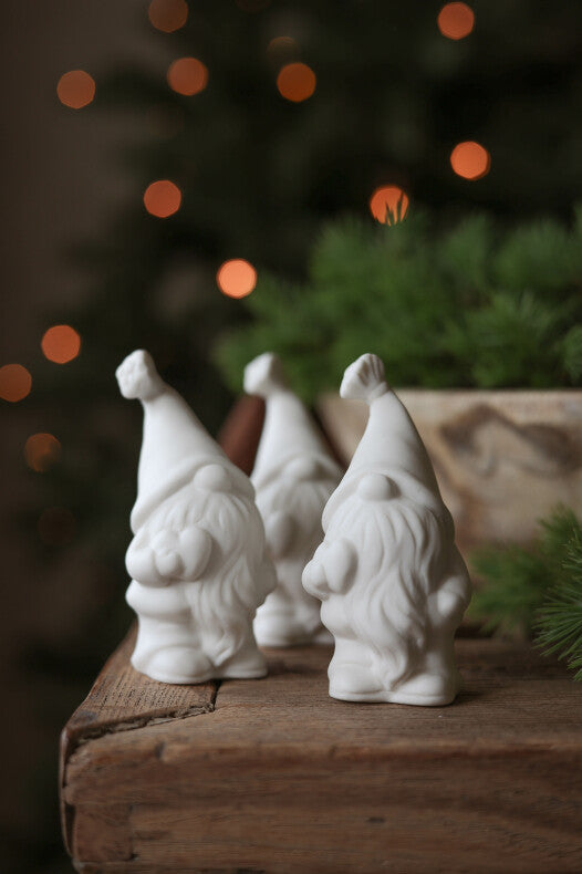 Majas Mr Santa med hjärta - Vit keramik