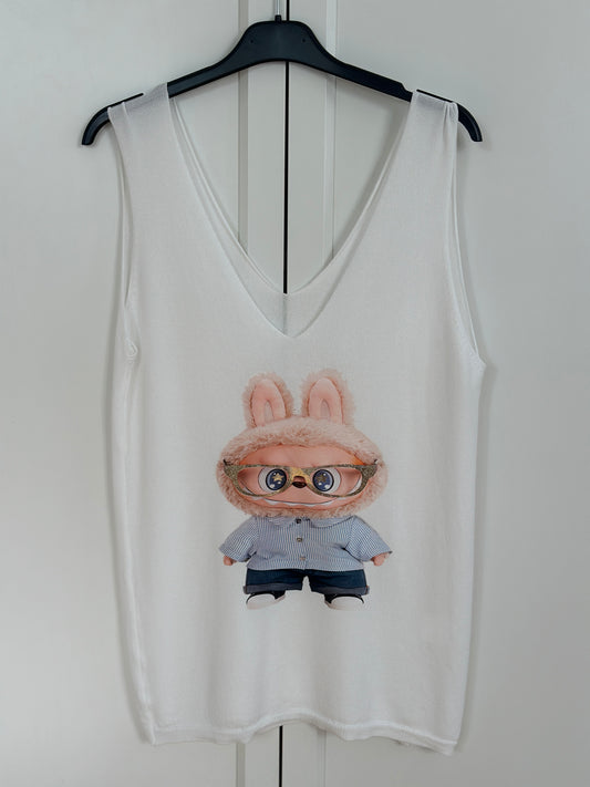 Linne Labubu ”glasses” - Vitt