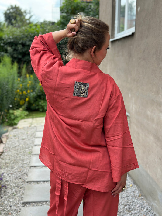 Kort kimono ”FAY” - Rost