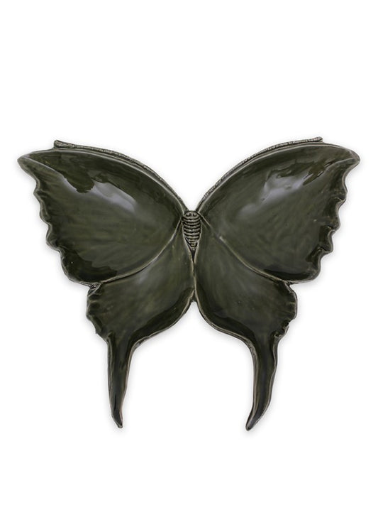 Keramikfat fjäril - Grönt