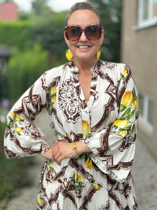 Maxiklänning ”Lemon” - Brun