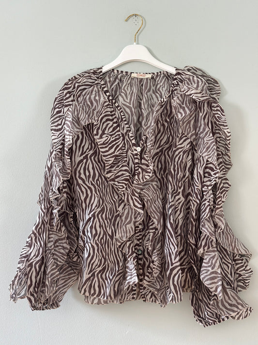 Kråsblus ”Lisa” - Zebramönster