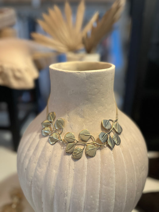 Halsband ”Leaf” - Silver/Guld