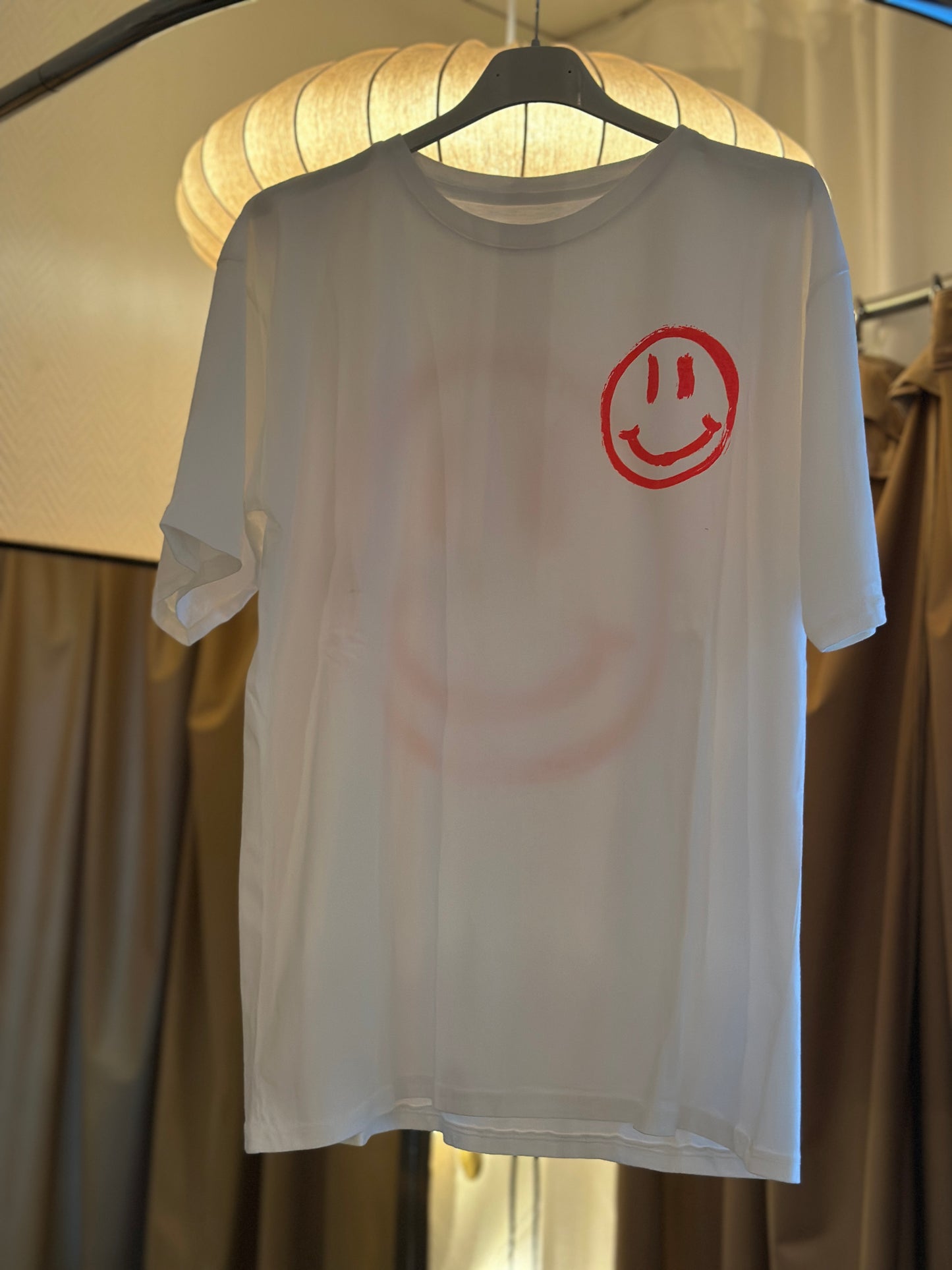 T-shirt ”Smiley” - Vit/Rosa/Ljusblå