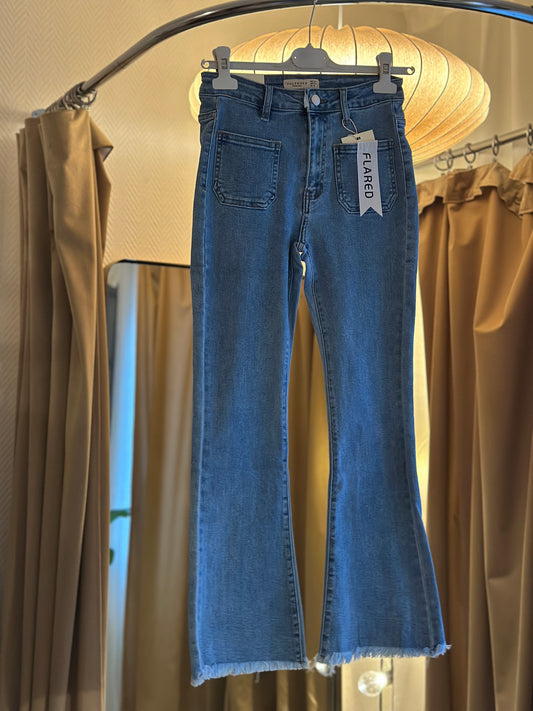 Folyrose, Flarejeans - Ljus denim