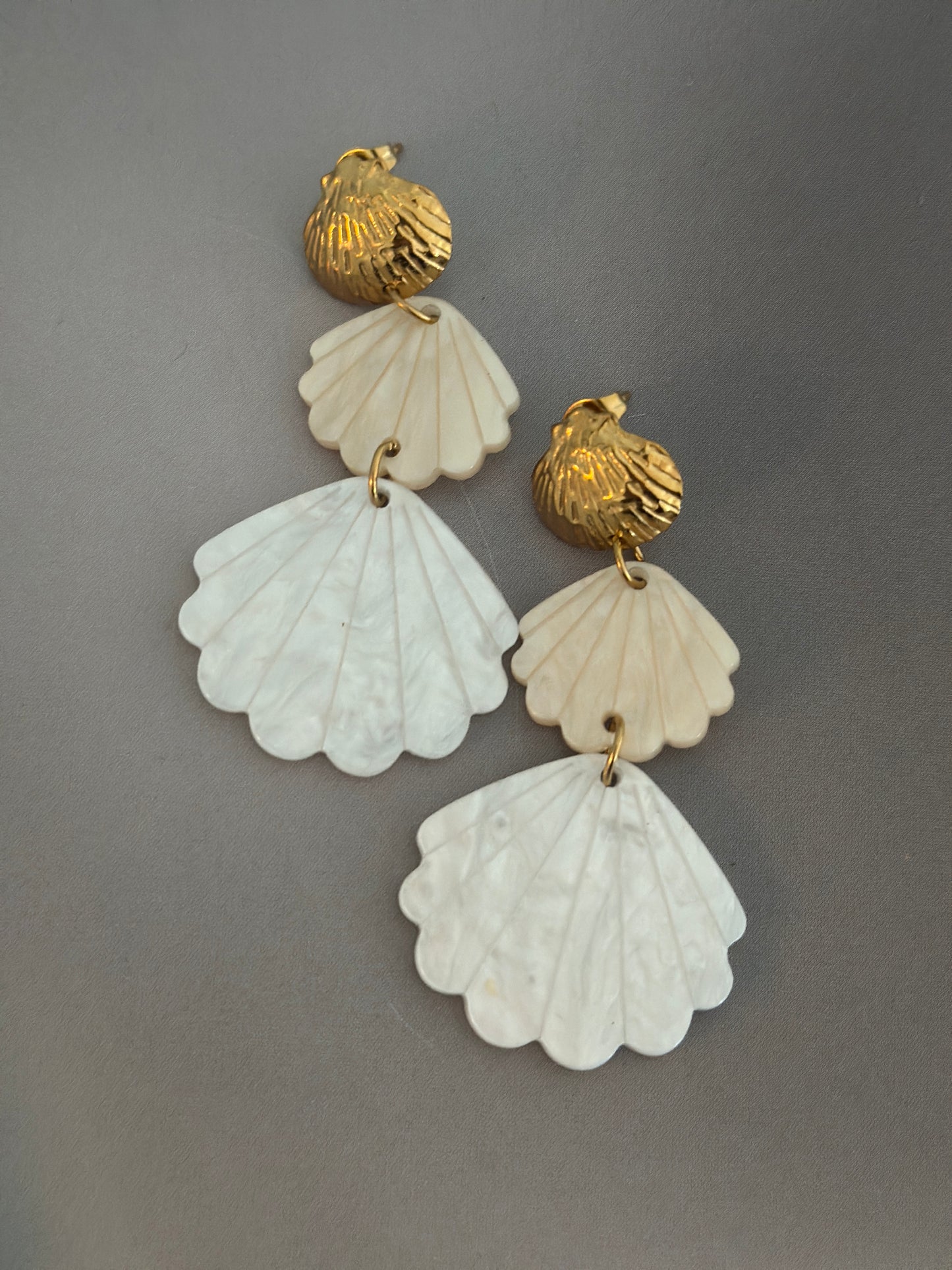 Örhängen ”snäckor” - Rosa/Beige/Gröna/Turkos/Creme