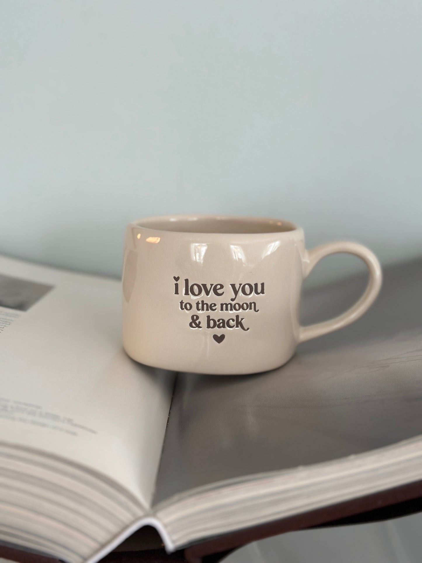 Majas Cottage, Maja Mugg ”I love you to the moon and back” - Beige