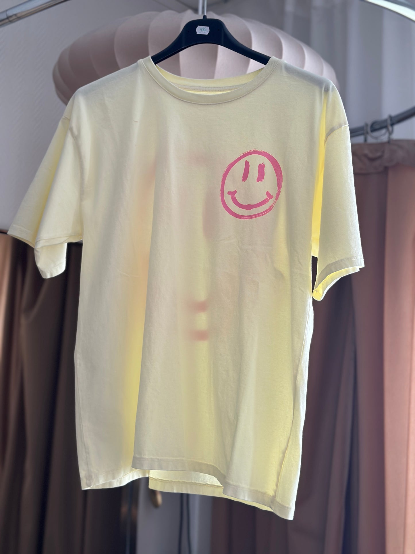 T-shirt ”Smiley” - Vit/Rosa/Ljusblå