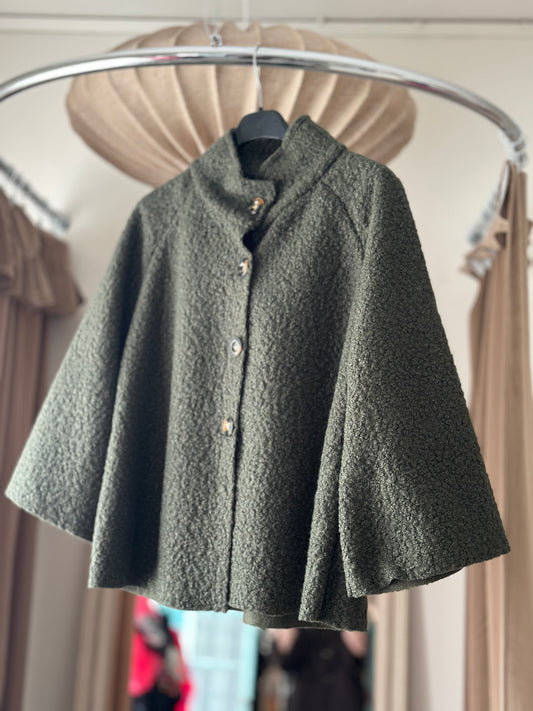 Kort Höstjacka med halvlång ärm - Grön/Cerise/Beige/Camel/Brun