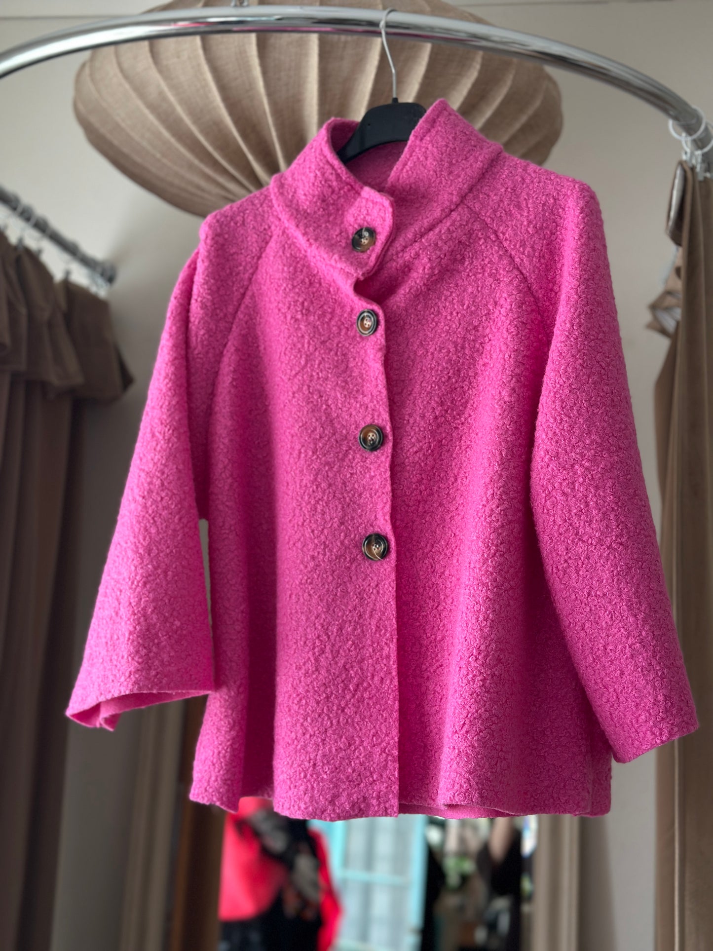 Kort Höstjacka med halvlång ärm - Grön/Cerise/Beige/Camel/Brun