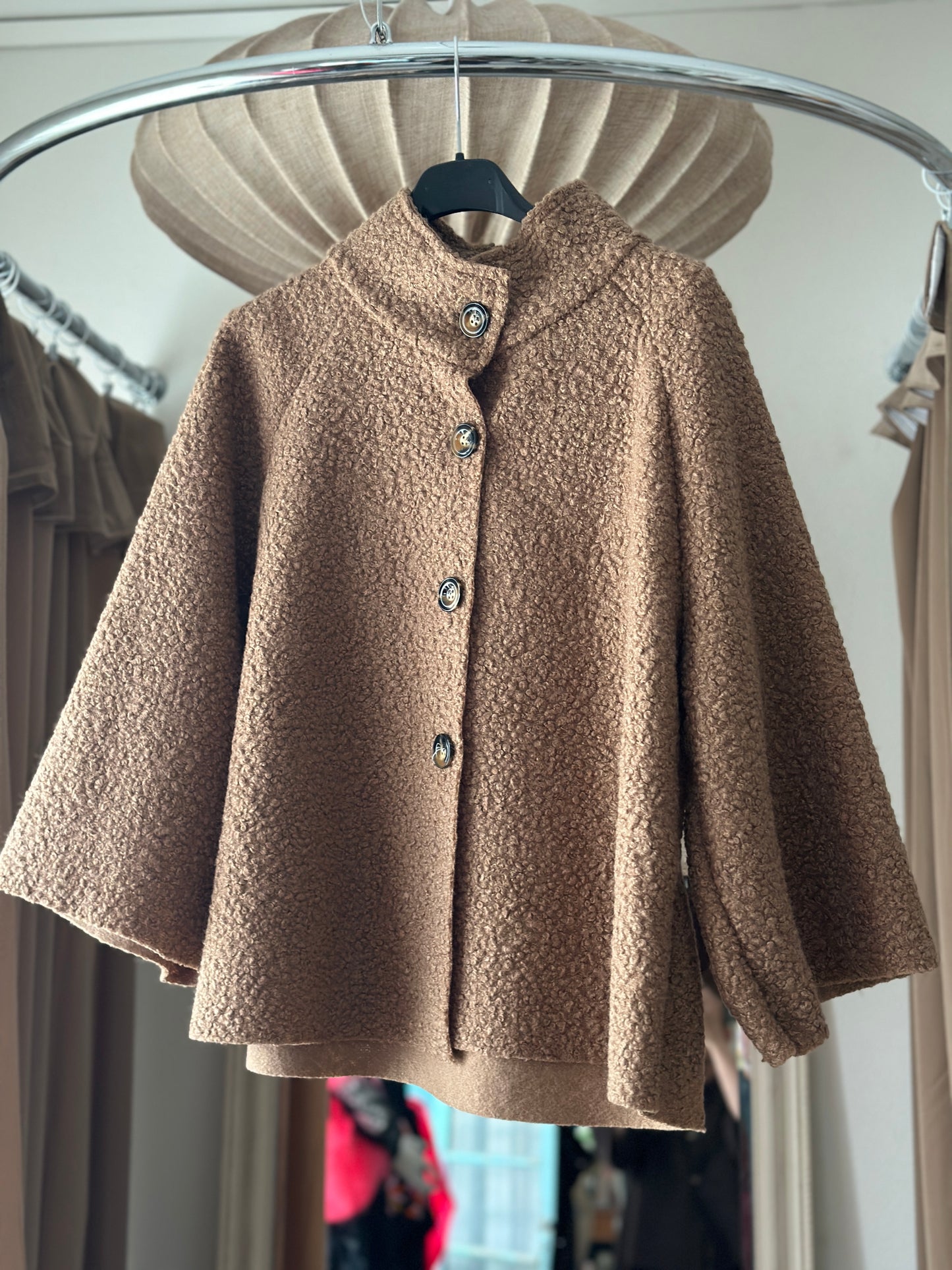 Kort Höstjacka med halvlång ärm - Grön/Cerise/Beige/Camel/Brun