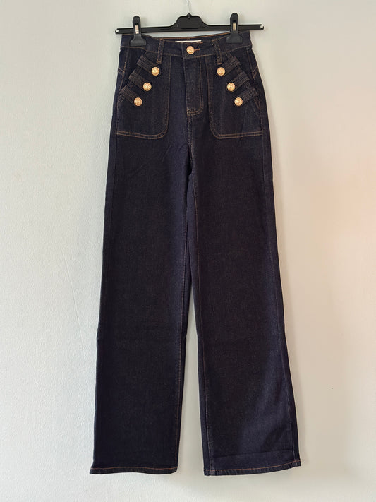 Jeans med Push Up - Mörk Denim