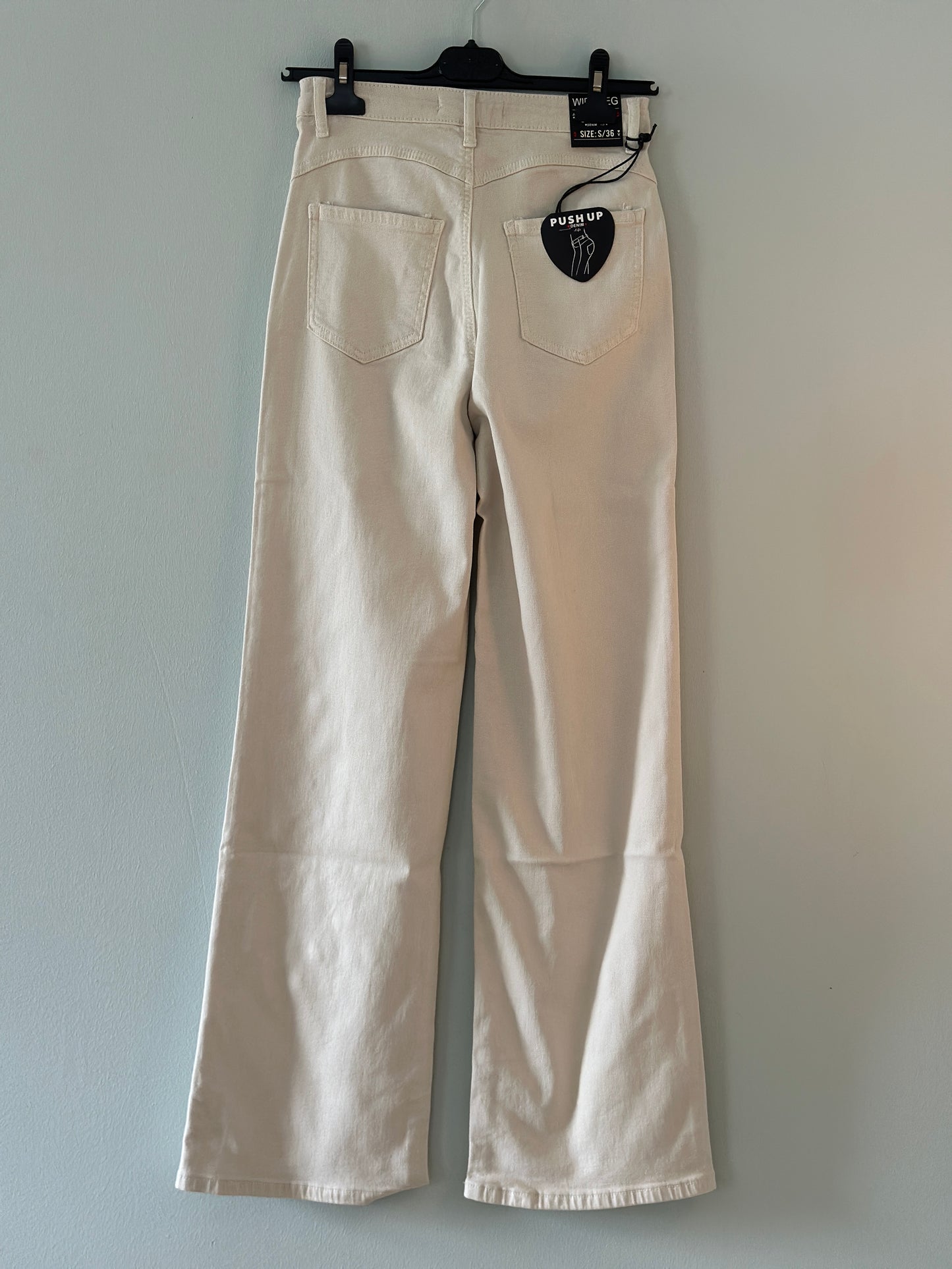 Jeans med Push Up - Beige