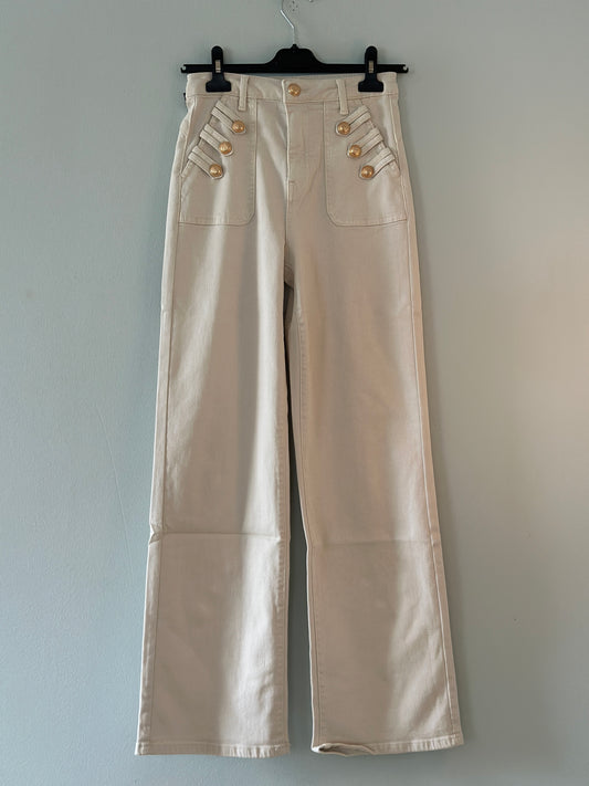 Jeans med Push Up - Beige