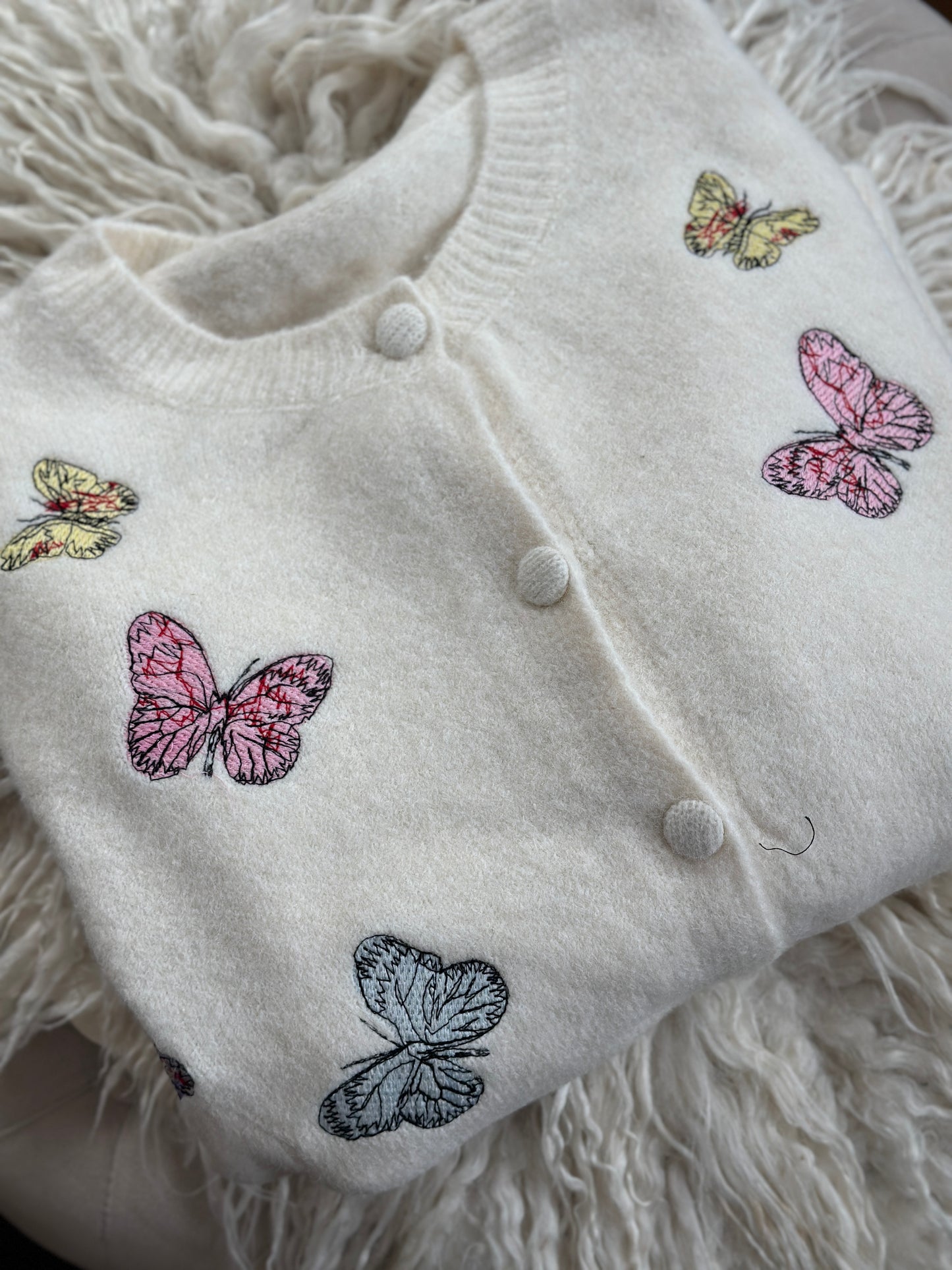 Kofta ”Butterflies” - Beige