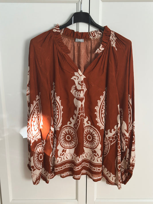 Viskosblus ”Sonja” - Rost