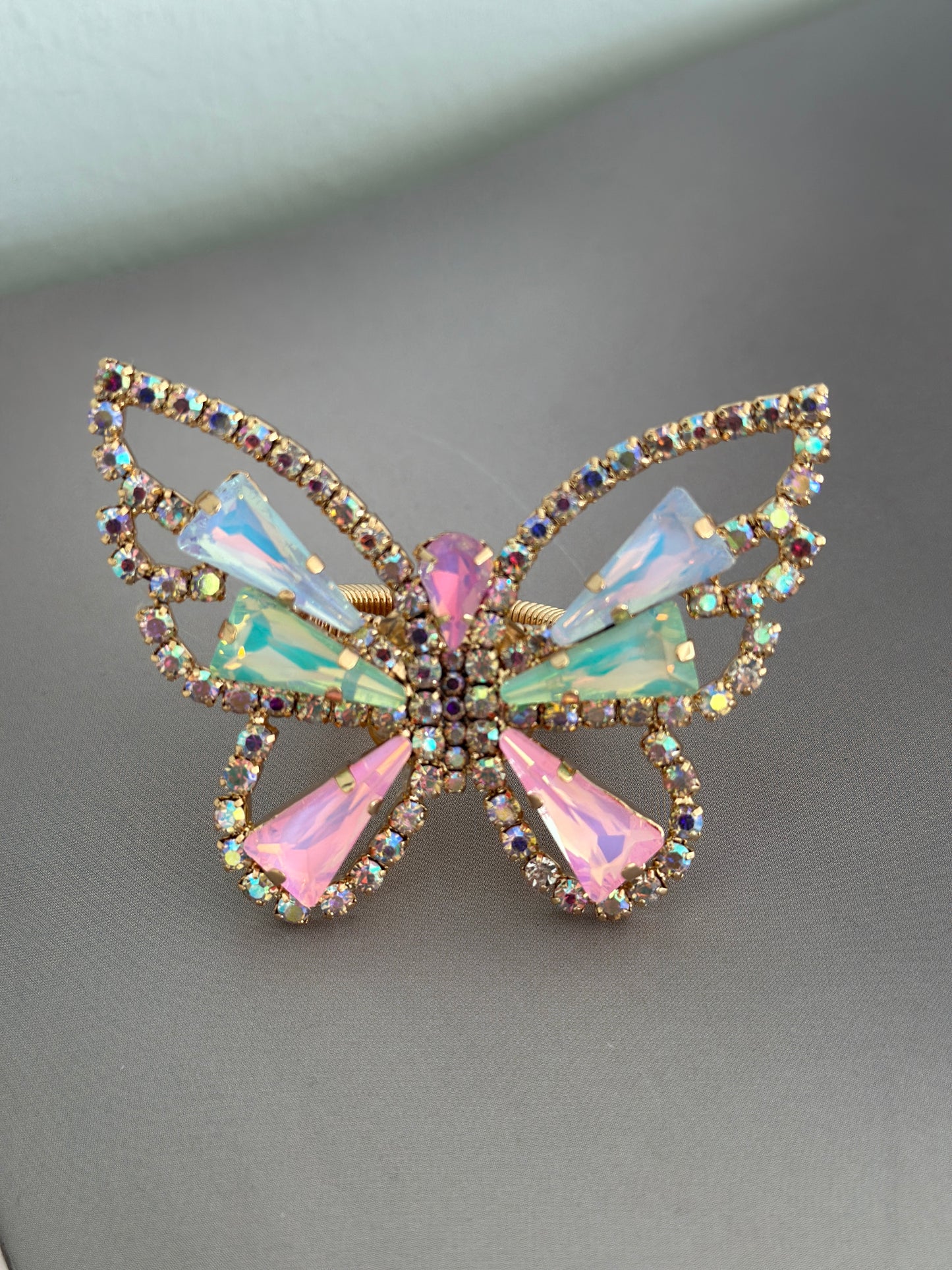 Töjbar ring med fjäril - Aprikos/Multicolour/Svart