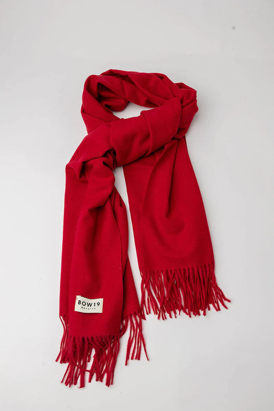 BOW 19, Soft Scarf - Dark Red