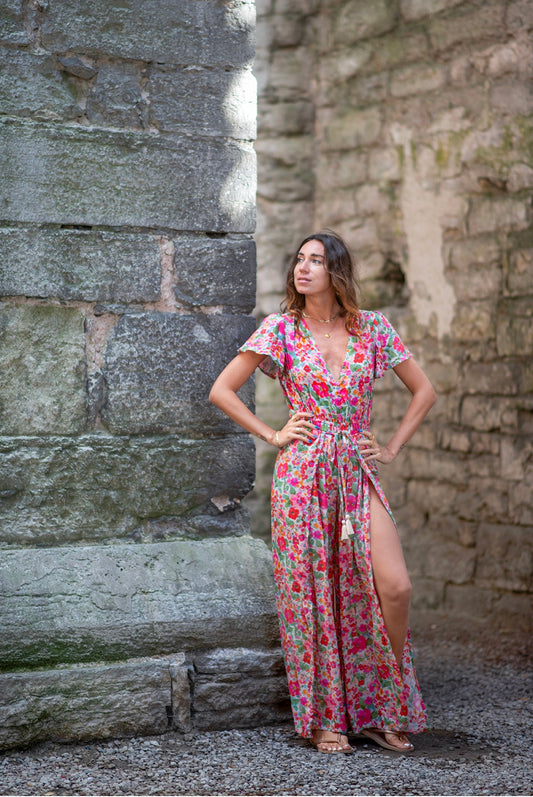 Coconut Milk, Molly Jumpsuit - Red/Pink/Green