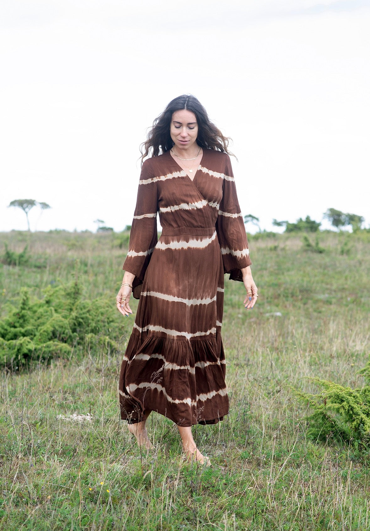 Coconut Milk, Maxidress- Tie Dye Brown