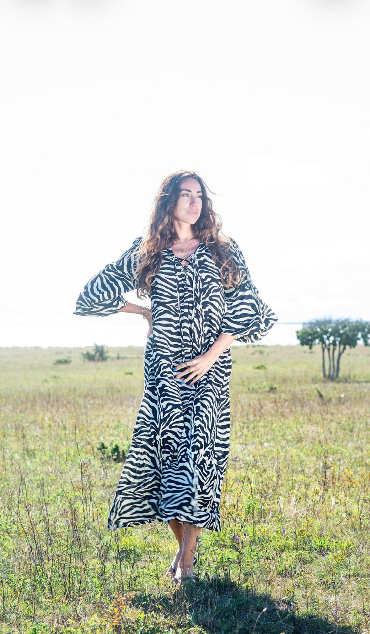 Coconut Milk, Tikka Dress - Zebra Cream/Black