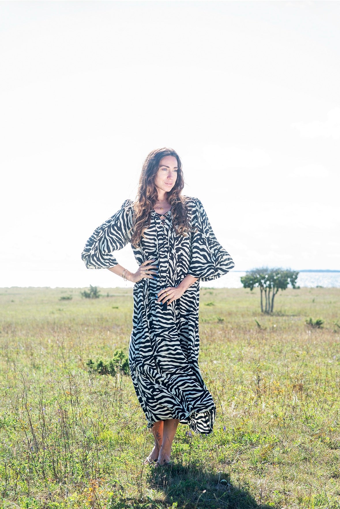 Coconut Milk, Tikka Dress - Zebra Cream/Black