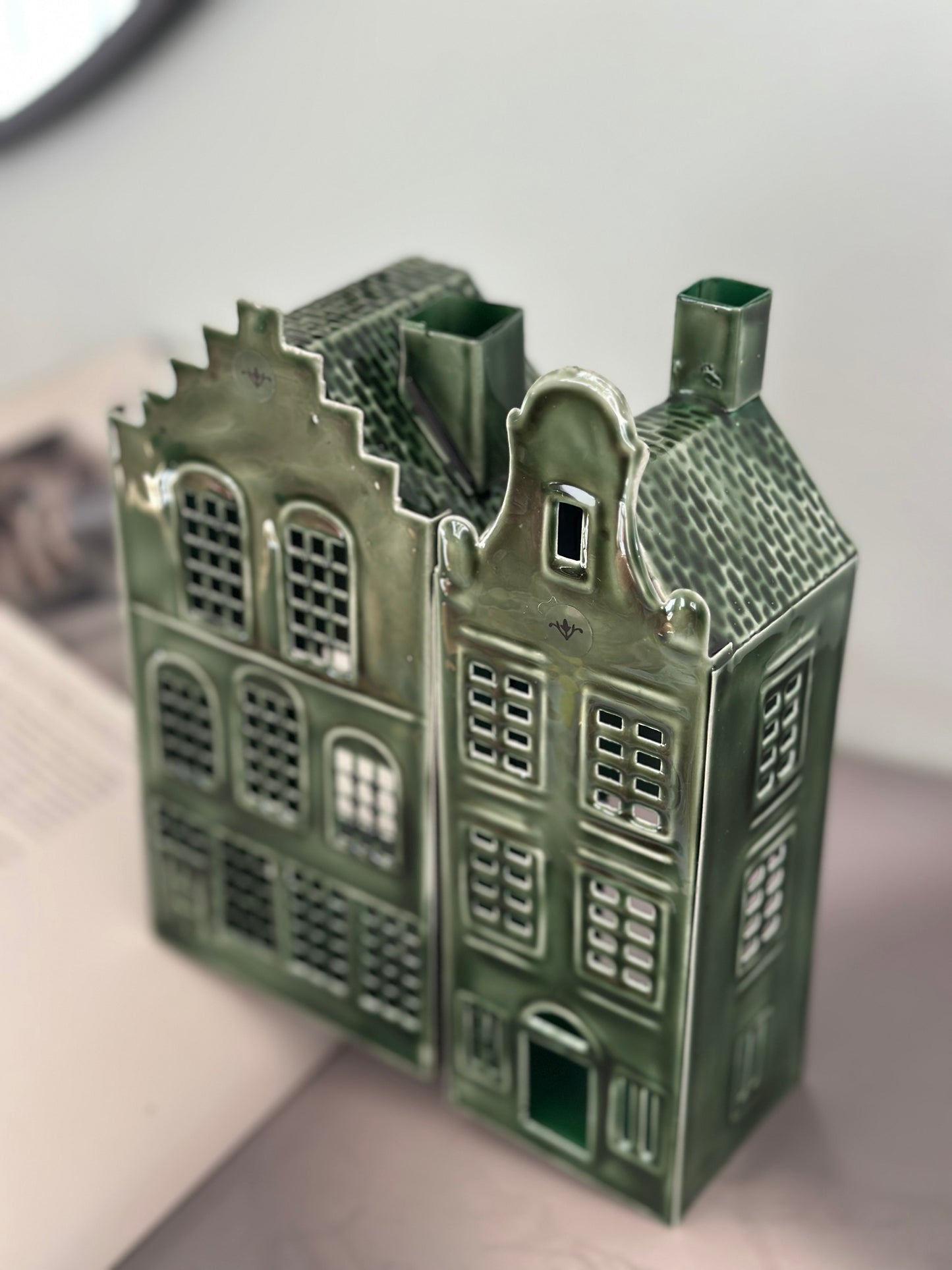 Ljuslykta hus för värmeljus - Grön