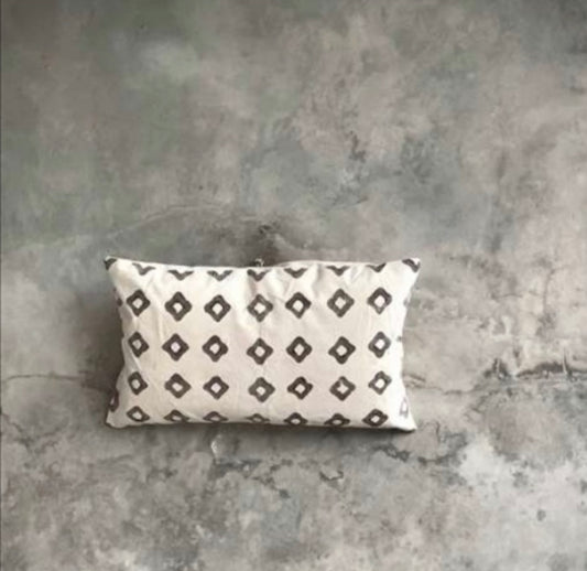 Kuddfodral 30x50 cm - Offwhite/Brunt