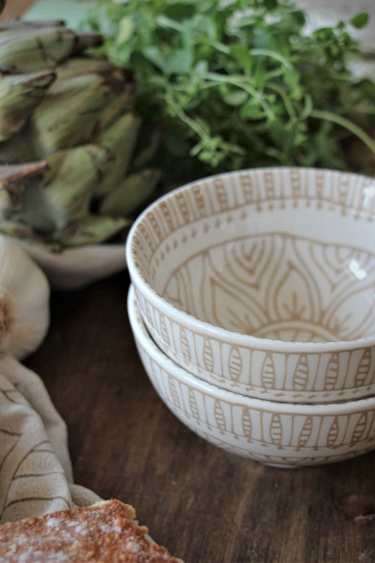 Majas Cottage, Happiness Skål Liten- Vit/Beige